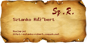 Sztanko Róbert névjegykártya