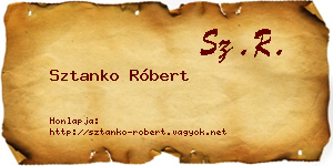 Sztanko Róbert névjegykártya